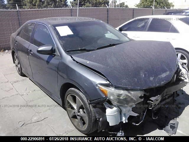 4T1BK1FK6CU518107 - 2012 TOYOTA CAMRY SE/XLE GRAY photo 1