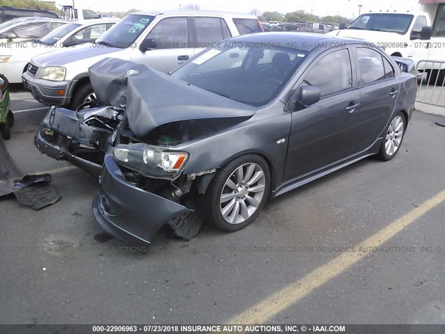 JA3AU86U28U007407 - 2008 MITSUBISHI LANCER GTS GRAY photo 2