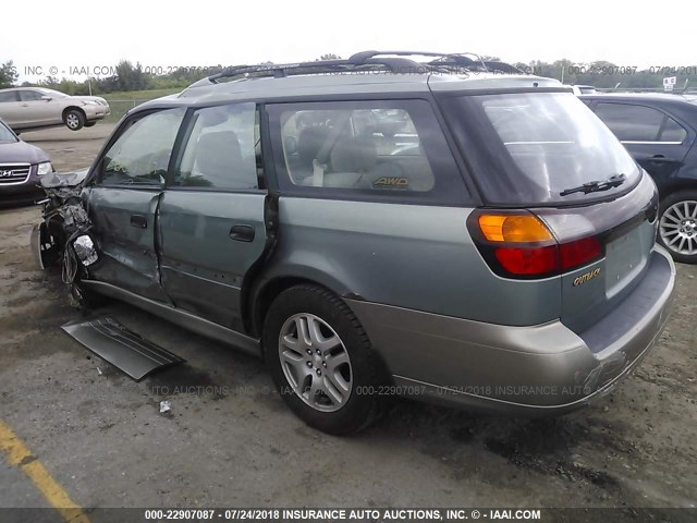 4S3BH675237654368 - 2003 SUBARU LEGACY OUTBACK AWP 绿色 照片 3
