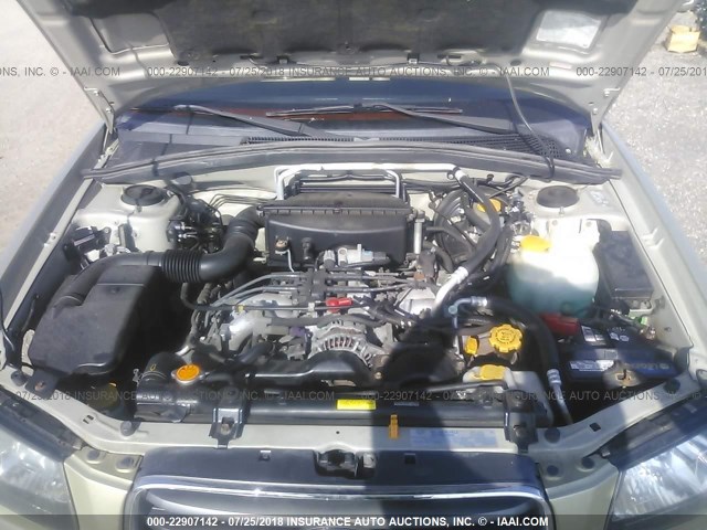 JF1SG65634H757492 - 2004 SUBARU FORESTER 2.5XS ოქროსფერი ფოტო 10