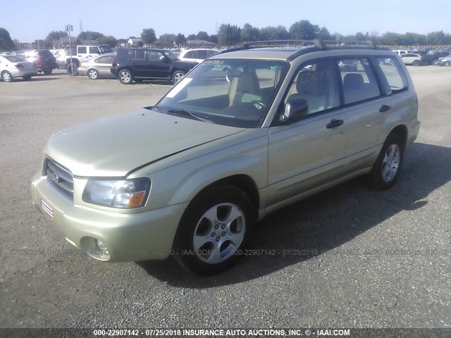 JF1SG65634H757492 - 2004 SUBARU FORESTER 2.5XS ოქროსფერი ფოტო 2