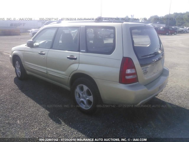JF1SG65634H757492 - 2004 SUBARU FORESTER 2.5XS ოქროსფერი ფოტო 3