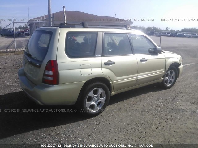 JF1SG65634H757492 - 2004 SUBARU FORESTER 2.5XS ოქროსფერი ფოტო 4