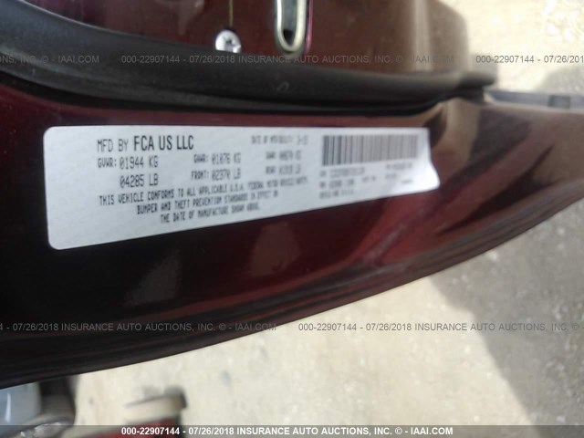 1C3CDFBB5FD351320 - 2015 DODGE DART SXT MAROON photo 9