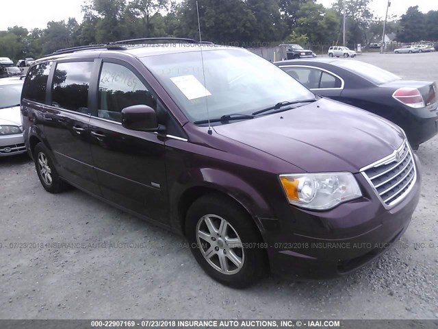 2A8HR54P08R740316 - 2008 CHRYSLER TOWN & COUNTRY TOURING BURGUNDY photo 1