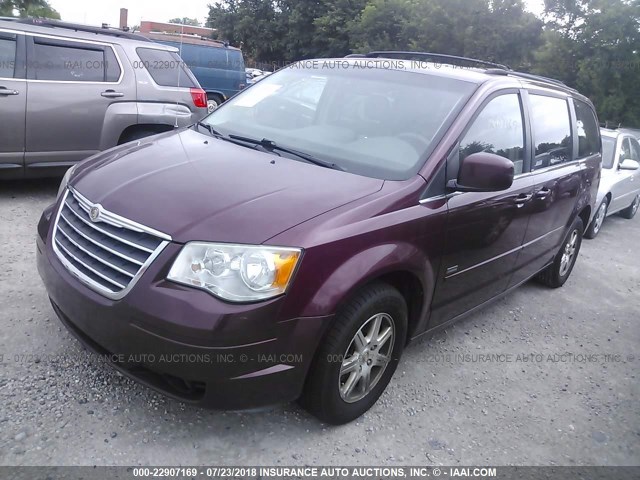 2A8HR54P08R740316 - 2008 CHRYSLER TOWN & COUNTRY TOURING BURGUNDY photo 2