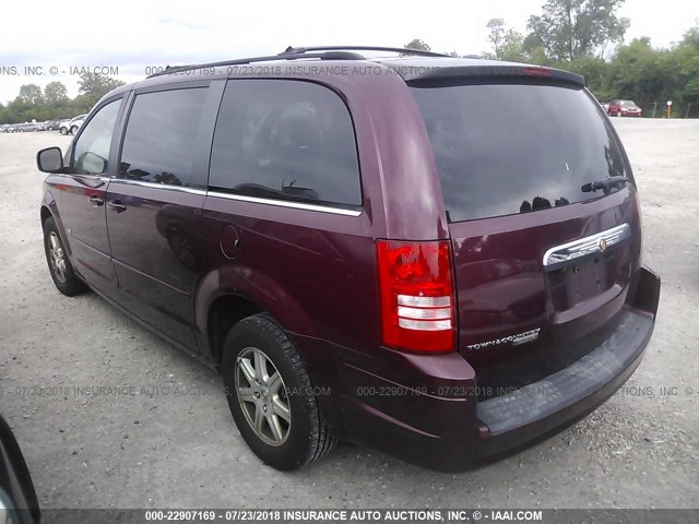 2A8HR54P08R740316 - 2008 CHRYSLER TOWN & COUNTRY TOURING BURGUNDY photo 3