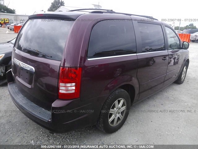 2A8HR54P08R740316 - 2008 CHRYSLER TOWN & COUNTRY TOURING BURGUNDY photo 4