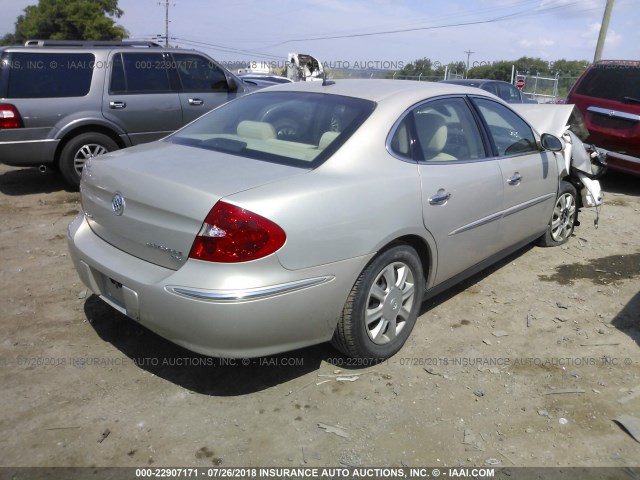 2G4WC582481282515 - 2008 BUICK LACROSSE CX TAN photo 4