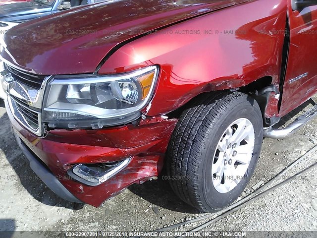 1GCHSBE36F1216921 - 2015 CHEVROLET COLORADO LT RED photo 6