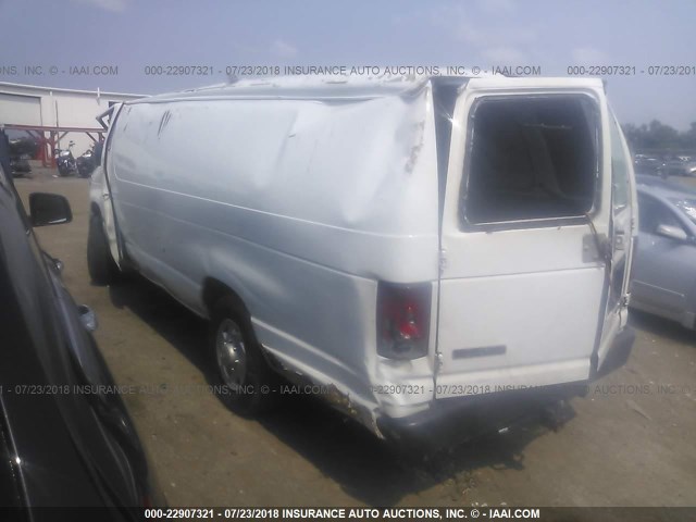 1FTNS24W99DA84299 - 2009 FORD ECONOLINE E250 VAN WHITE photo 3