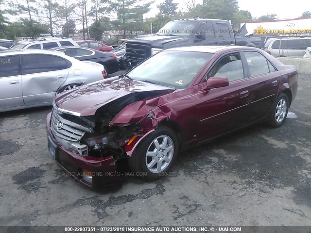 1G6DP577960109789 - 2006 CADILLAC CTS HI FEATURE V6 RED photo 2