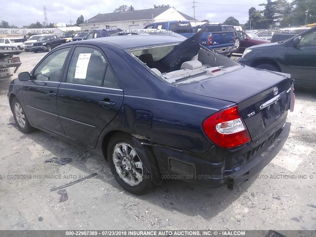 4T1BE30K73U229894 - 2003 TOYOTA CAMRY LE/XLE/SE BLUE photo 3