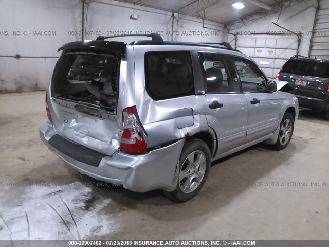 JF1SG65684H719949 - 2004 SUBARU FORESTER 2.5XS Серебристый фото 4