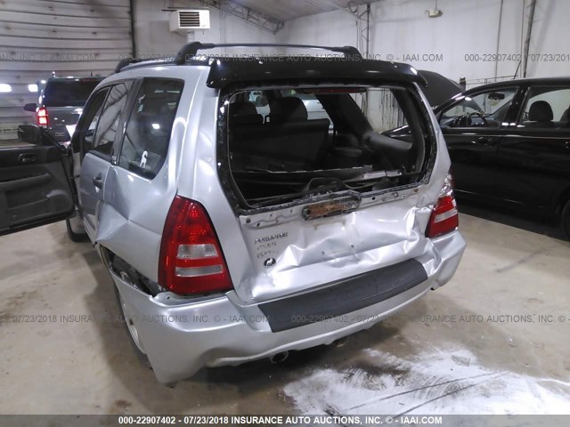 JF1SG65684H719949 - 2004 SUBARU FORESTER 2.5XS Серебристый фото 6