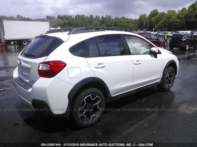 JF2GPAPC2F8260654 - 2015 SUBARU XV CROSSTREK 2.0 LIMITED WHITE photo 4