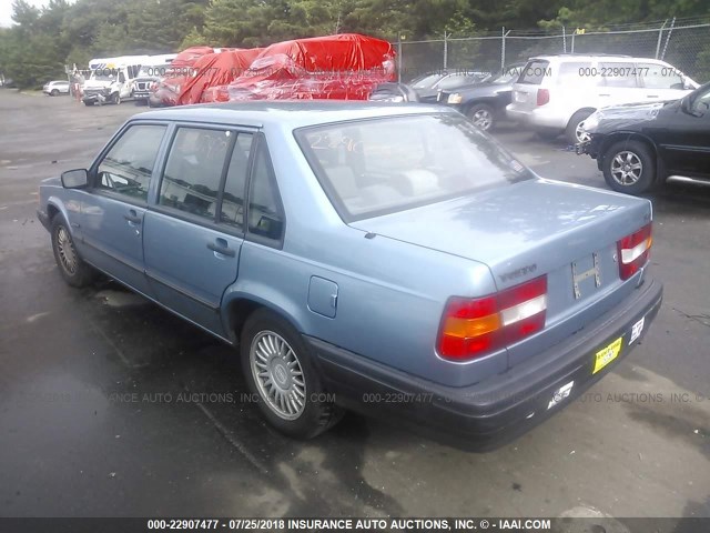 YV1JS8832P3125628 - 1993 VOLVO 940 BLUE photo 3