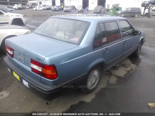 YV1JS8832P3125628 - 1993 VOLVO 940 BLUE photo 4