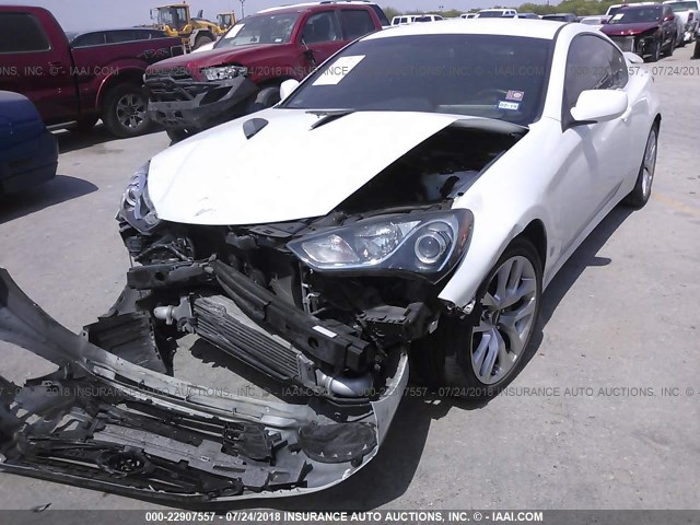 KMHHT6KDXDU091656 - 2013 HYUNDAI GENESIS COUPE 2.0T WHITE photo 2