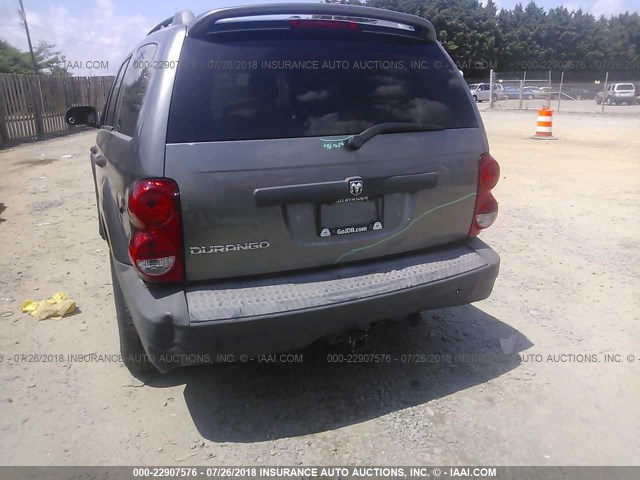 1D8HD38N27F501795 - 2007 DODGE DURANGO SXT GRAY photo 6