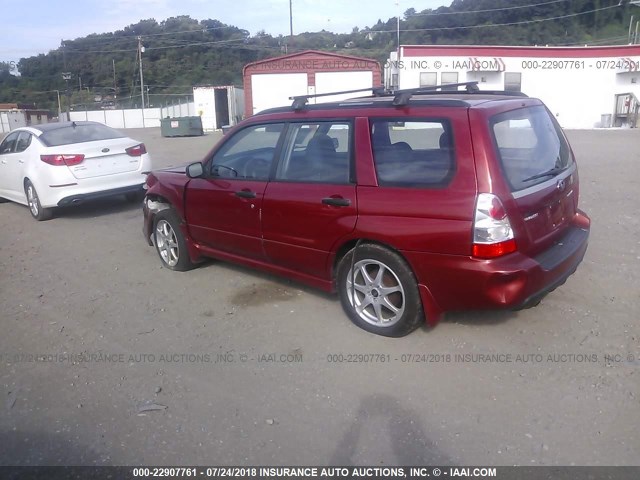 JF1SG63617G740042 - 2007 SUBARU FORESTER 2.5X/SPORTS 2.5X RED photo 3