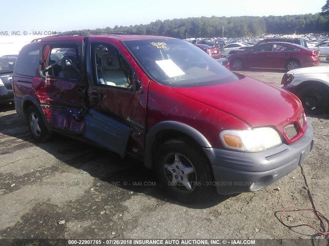 1GMDX03E0XD125650 - 1999 PONTIAC MONTANA / TRANS S  RED photo 1