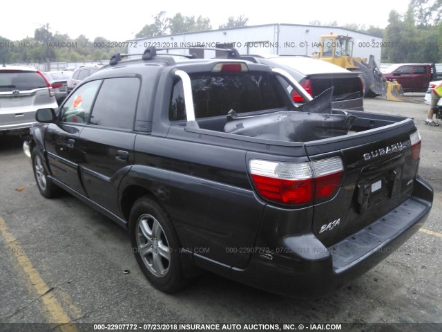 4S4BT62C156103552 - 2005 SUBARU BAJA SPORT BLACK photo 3