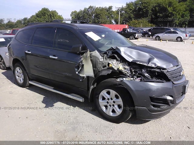 1GNKVFED2DJ103601 - 2013 CHEVROLET TRAVERSE LS GRAY photo 1