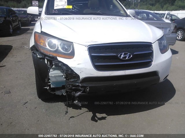 5NMSH13E28H211808 - 2008 HYUNDAI SANTA FE SE/LIMITED WHITE photo 6