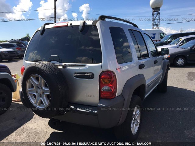 1J4GL48K82W167901 - 2002 JEEP LIBERTY SPORT SILVER photo 4