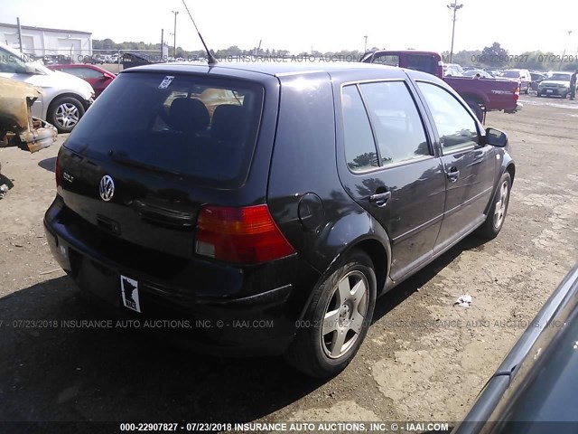 9BWGB61J624060112 - 2002 VOLKSWAGEN GOLF GLS BLACK photo 4