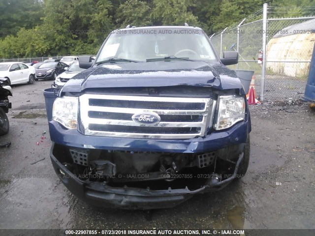 1FMJU1G54CEF57285 - 2012 FORD EXPEDITION XL BLUE photo 6