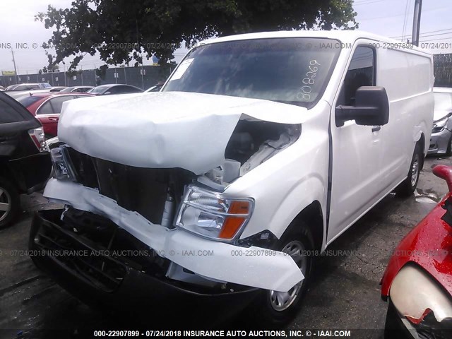 1N6BF0KY2FN808269 - 2015 NISSAN NV 1500/2500 WHITE photo 2