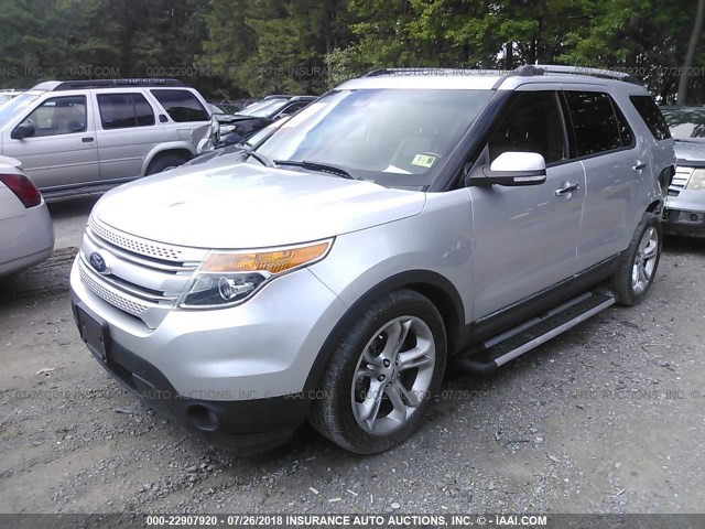 1FM5K7F89DGC21501 - 2013 FORD EXPLORER LIMITED SILVER photo 2