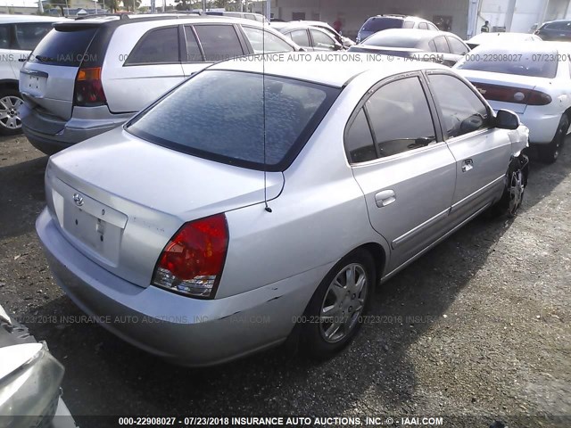 KMHDN46D95U073075 - 2005 HYUNDAI ELANTRA GLS/GT SILVER photo 4