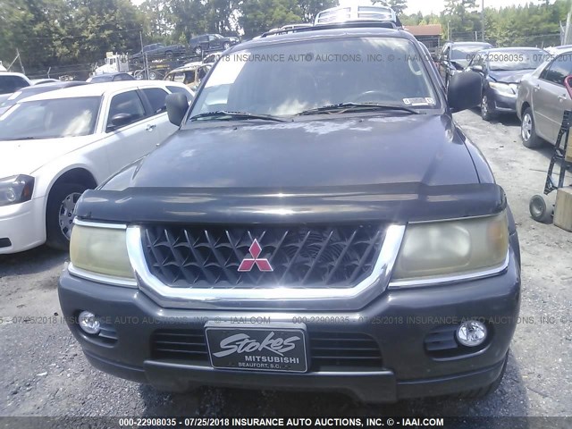 JA4LS31H7YP016321 - 2000 MITSUBISHI MONTERO SPORT LS/SPORT XLS BLACK photo 6