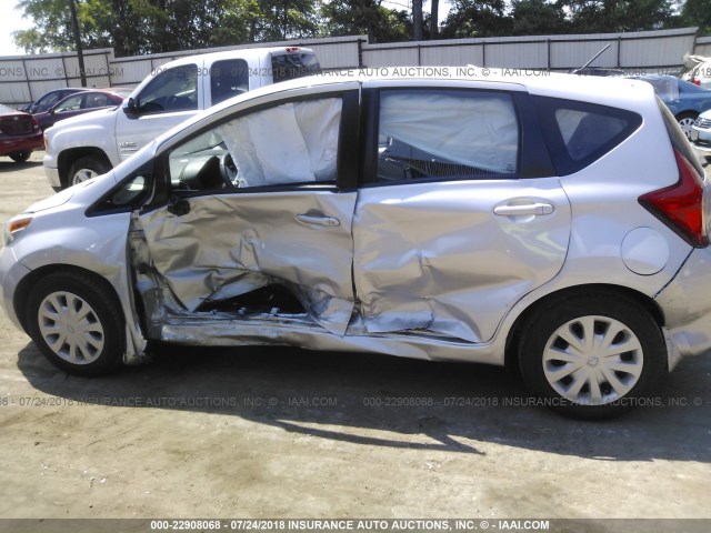 3N1CE2CP0FL397999 - 2015 NISSAN VERSA NOTE S/S PLUS/SV/SL/SR SILVER photo 6