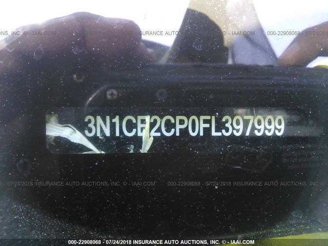 3N1CE2CP0FL397999 - 2015 NISSAN VERSA NOTE S/S PLUS/SV/SL/SR SILVER photo 9