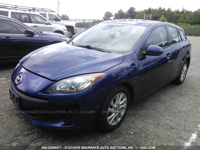 JM1BL1L74D1766778 - 2013 MAZDA 3 I Dark Blue photo 2