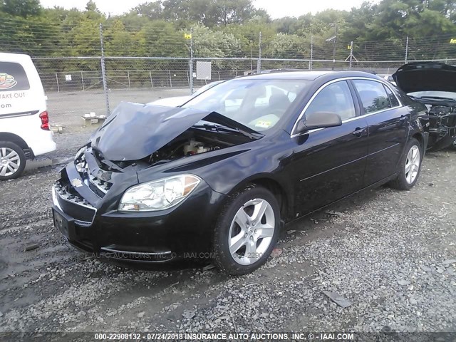 1G1ZG57B39F258068 - 2009 CHEVROLET MALIBU LS შავი ფოტო 2