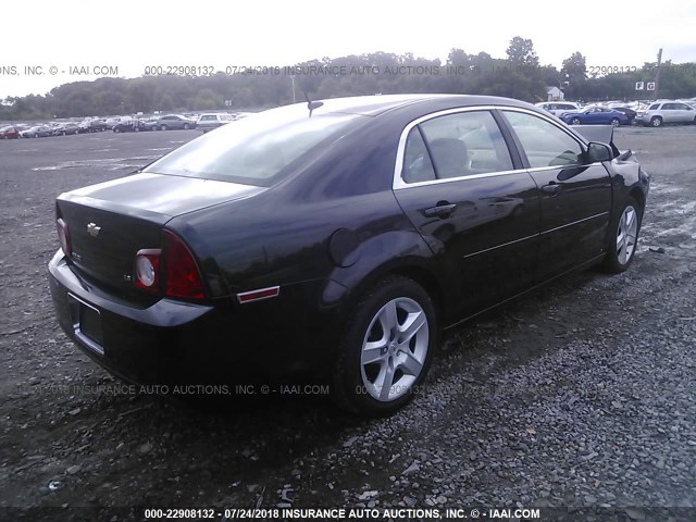 1G1ZG57B39F258068 - 2009 CHEVROLET MALIBU LS შავი ფოტო 4