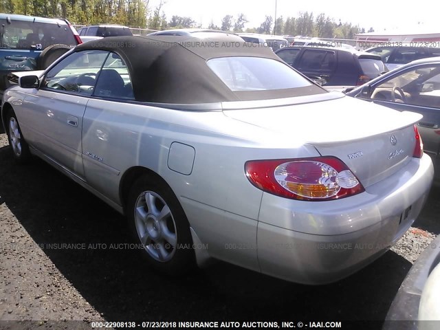 2T1FF22P43C603946 - 2003 TOYOTA CAMRY SOLARA SE/SLE BEIGE photo 3