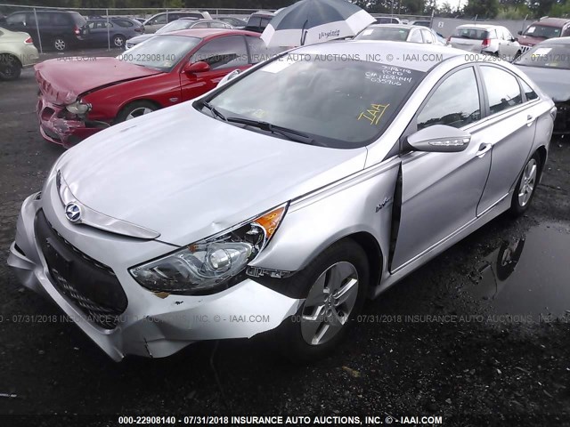 KMHEC4A41CA035906 - 2012 HYUNDAI SONATA HYBRID SILVER photo 2