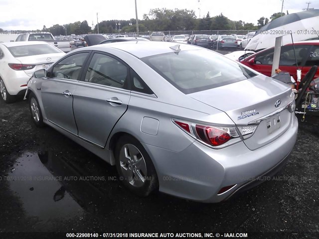 KMHEC4A41CA035906 - 2012 HYUNDAI SONATA HYBRID SILVER photo 3