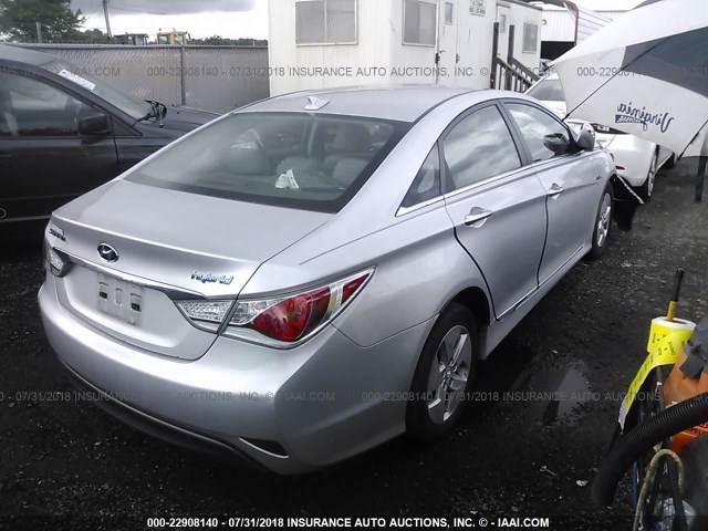 KMHEC4A41CA035906 - 2012 HYUNDAI SONATA HYBRID SILVER photo 4