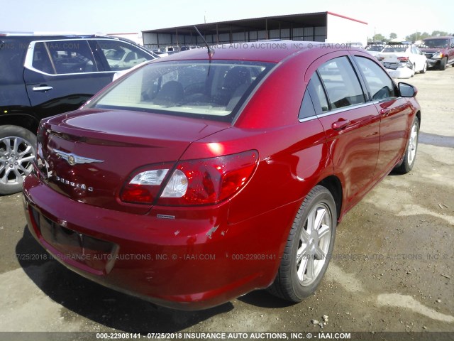 1C3LC56R77N607408 - 2007 CHRYSLER SEBRING TOURING RED photo 4