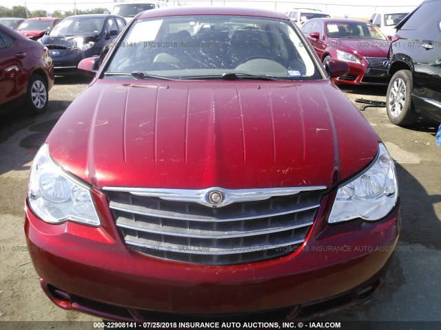 1C3LC56R77N607408 - 2007 CHRYSLER SEBRING TOURING RED photo 6