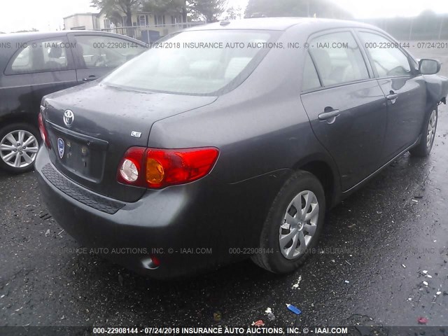 JTDBL40E89J014514 - 2009 TOYOTA COROLLA LE/XLE GRAY photo 4