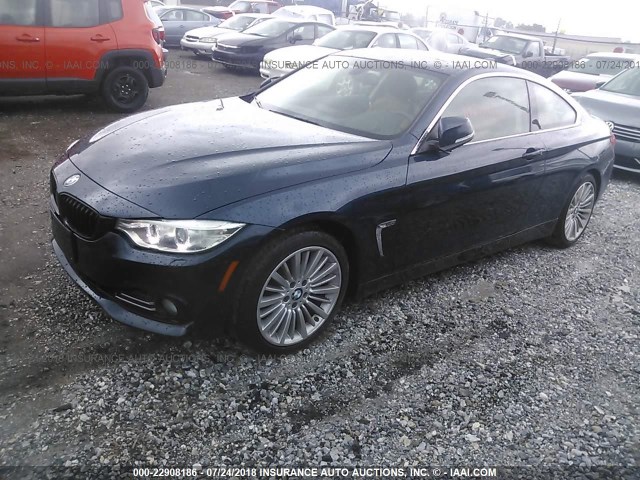 WBA3R5C55EK187753 - 2014 BMW 435 XI Dark Blue photo 2