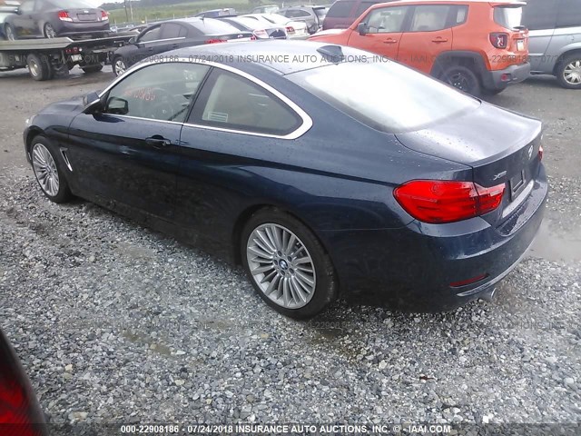 WBA3R5C55EK187753 - 2014 BMW 435 XI Dark Blue photo 3